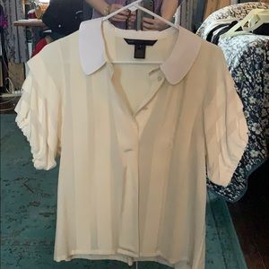Marc Jacobs cream short sleeve blouse